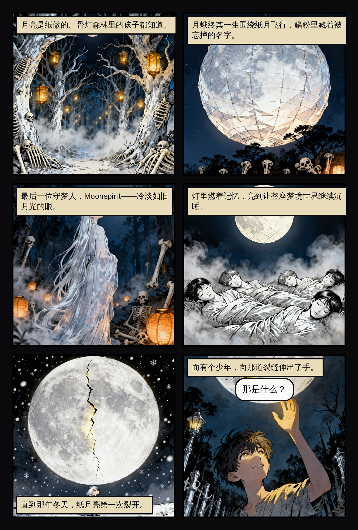 空心摇篮曲漫画楔子 · 日漫风六格页